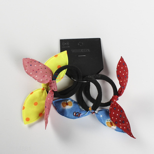 Premium products chic bowknot hair ties ladies hair rings