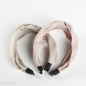 Hot selling Korean style cloth hair clasp solid color headband