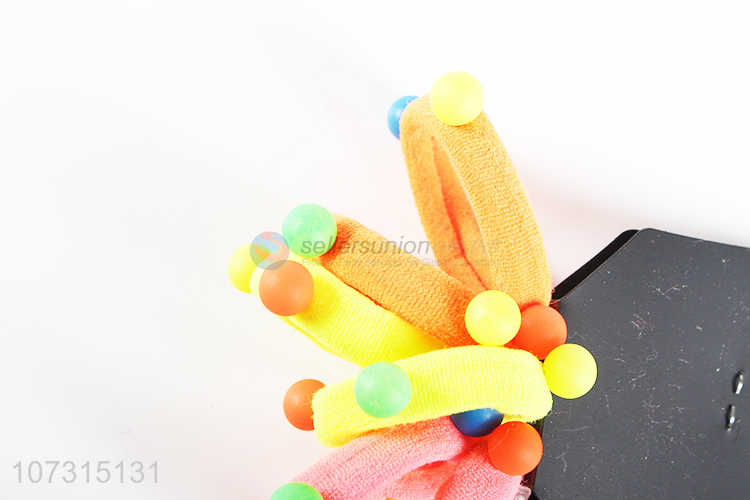 Factory wholesale stylish beaded hair bands kids hair ties