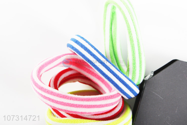 Promotional items stylish stripe hair bands women hair ties