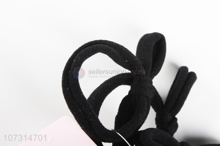 Factory wholesale bowknot hair bands black ladies hair ropes