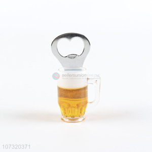 Contracted Design Beer Cup Shape Fridge Magnet Bottle Opener