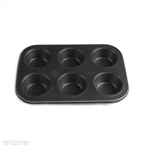 Wholesale Nonstick Metal Bakeware Cake Baking Mold 6 Cups Muffin Pan