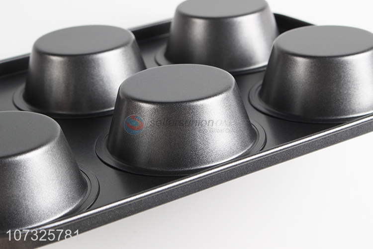 Wholesale Nonstick Metal Bakeware Cake Baking Mold 6 Cups Muffin Pan