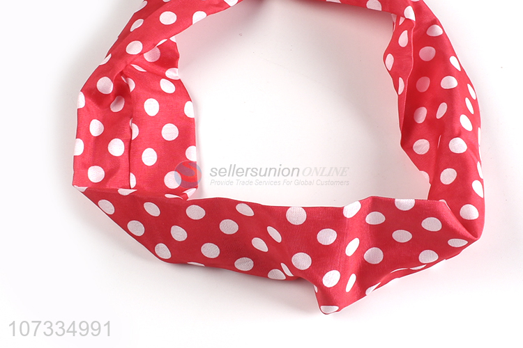 Best Sale White Dots Red Headband Fashion Girls  Hair Accessories