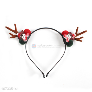 New Product Christmas Scarf Bear Antlers Headband Festival Hair Clasp