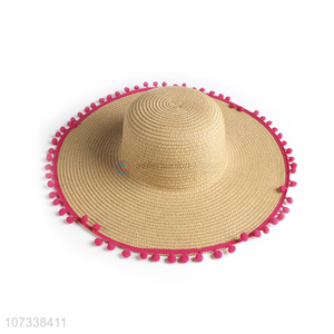 Cheap Price Paper Straw Wide Brim Floppy Beach Hats Women Sun Hat