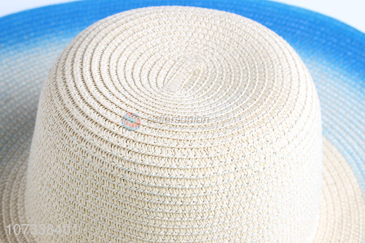 High Quality Popular Summer Paper Straw Wide Brim Sun Hat For Women