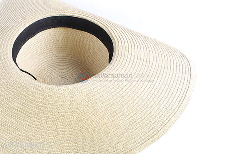 High Quality Popular Summer Paper Straw Wide Brim Sun Hat For Women