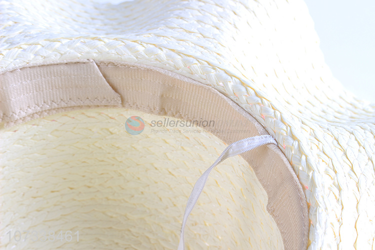 Premium Quality Women Embroidered Sun Protection Paper Straw Floppy Hat