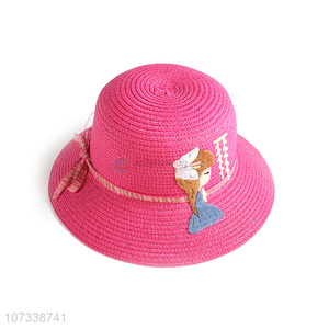 Wholesale Price Children Girls Sunshade Paper Straw Floppy Hat