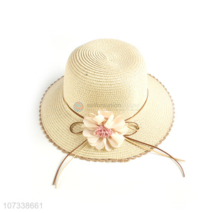 High Sales Women Bowknot Beach Hat Natural Paper Straw Lady Sun Hat