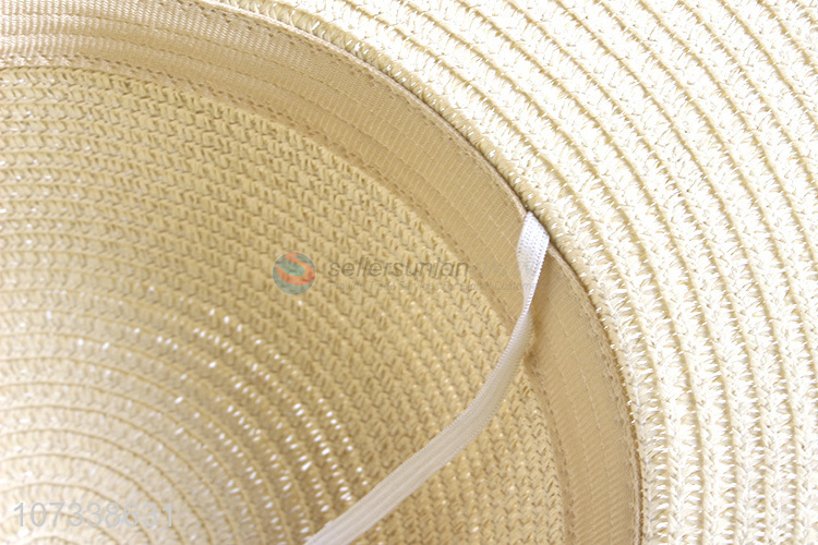 Cheap Price Womens Summer Straw Hat Bow Decoration Sun Beach Hat