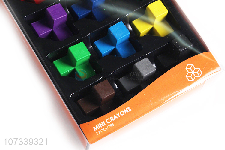 New Design 12 Colors Mini Crayon Set For Children