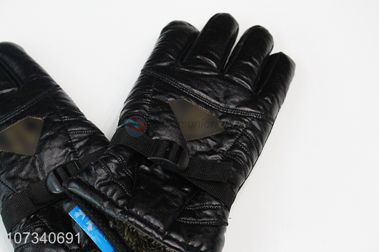 China supplier men outdoor waterproof windproof pu gloves for winter