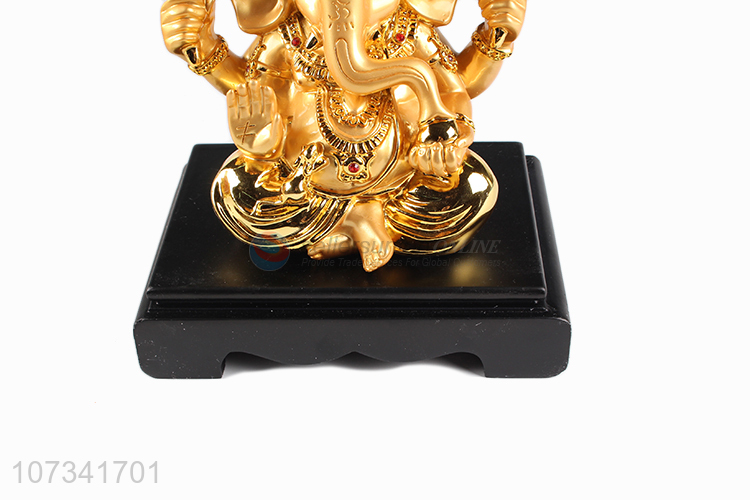 New arrival home ornaments gold elephant buddha figurine resin crafts