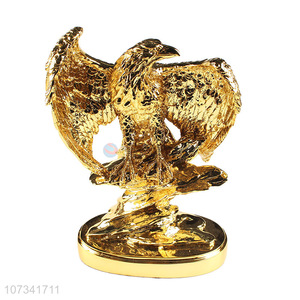 Hot selling home decorations gold eagle figurine resin statuette