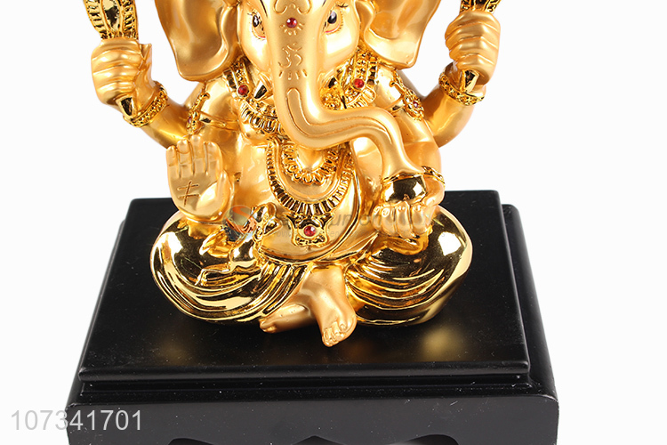 New arrival home ornaments gold elephant buddha figurine resin crafts