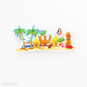 Good quality Hawaii style resin fridge magnet resin fridge sticker