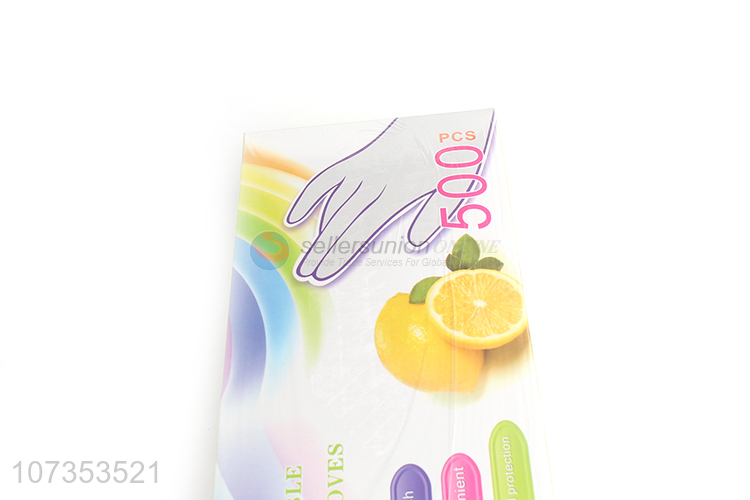 Premium quality 500pcs transparent disposable plastic gloves household gloves