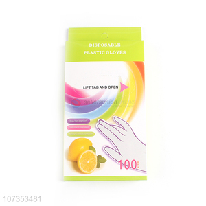 Low price 100pcs transparent disposable plastic hdpe gloves for food service