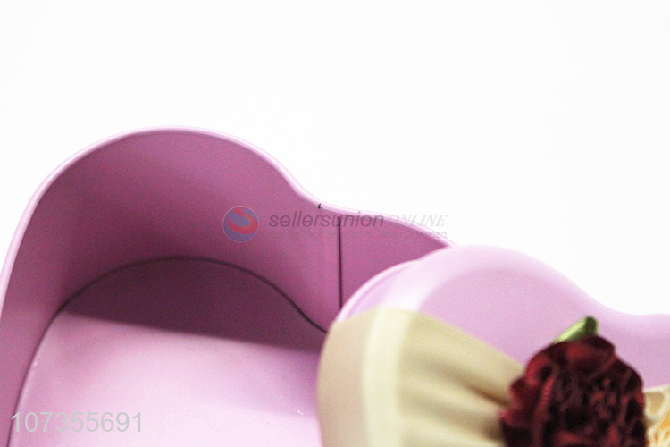 Popular products heart shape iron candy can tinplate mint box