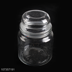 Good market clear glass sugar jar glass storage jar