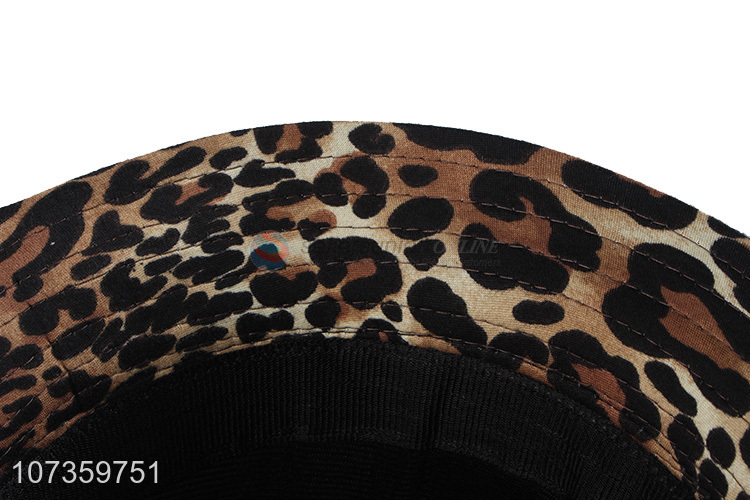 Wholesale Leopard Grain Knitted Cloth Bucket Hat