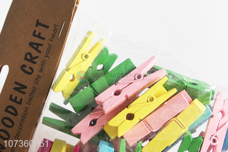 Wholesale Colorful Wooden Clips Photo Clips Diy Craft For Decoration