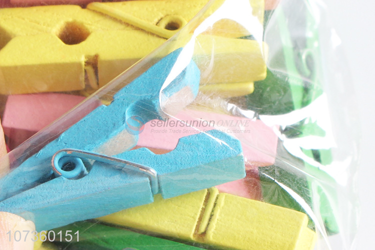 Wholesale Colorful Wooden Clips Photo Clips Diy Craft For Decoration