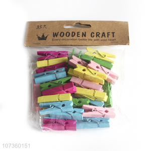 Wholesale Colorful Wooden Clips Photo Clips Diy Craft For Decoration