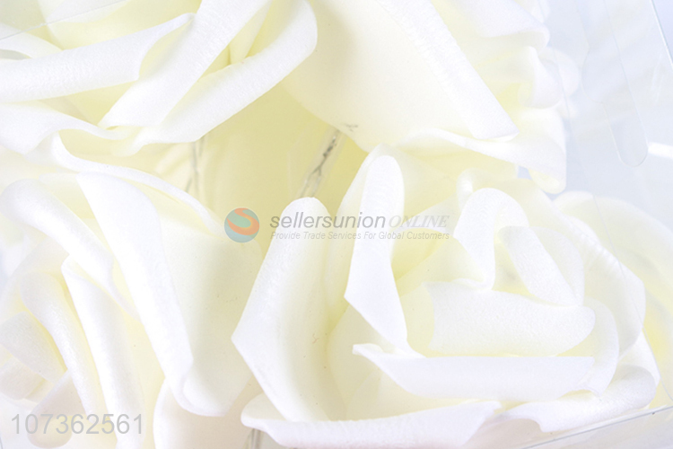 Wholesale Battery Powered Plastic White Rose Flower Party String Lights