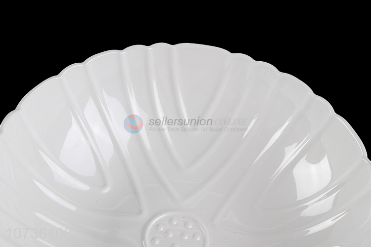 Good Quality Fashion Melamine Shallow Bowl White Salad Bowl