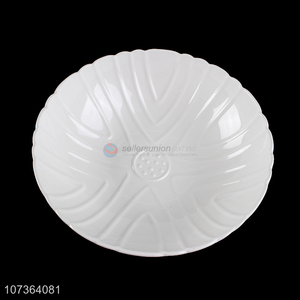 Good Quality Fashion Melamine Shallow Bowl White Salad Bowl