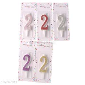 Direct Price Luxury Glitter Birthday Number 2 Birthday Cake Candle