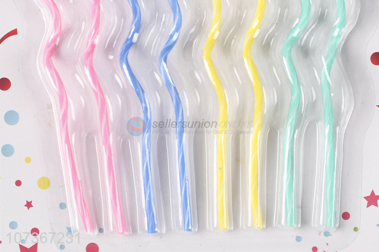 Direct Factory Creative Birthday Cake Curved Colored Birthday Candle Set