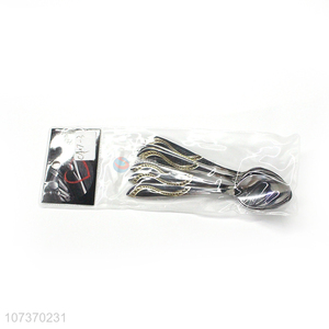 Latest style metal flatware set stainless steel dinner spoon