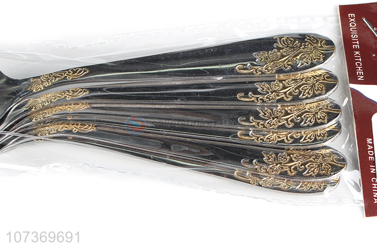 Promotional cheap metal flatware set stainless steel dinner spoon
