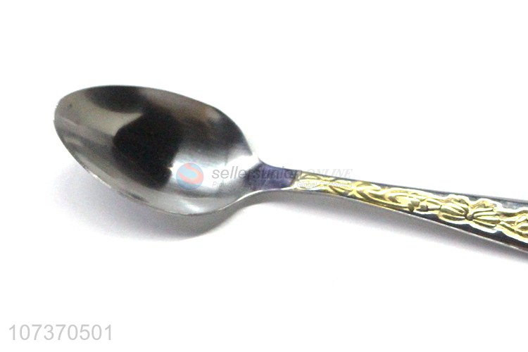 Most popular stainless steel tableware cutlery metal coffee spoon