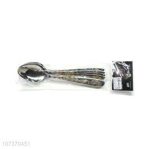 Wholesale cheap stainless steel salad fruit dinner spoon set