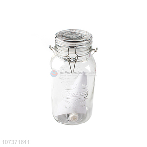 Factory Directly Sale Glass Fruit Juice Beverage Jar With Tap