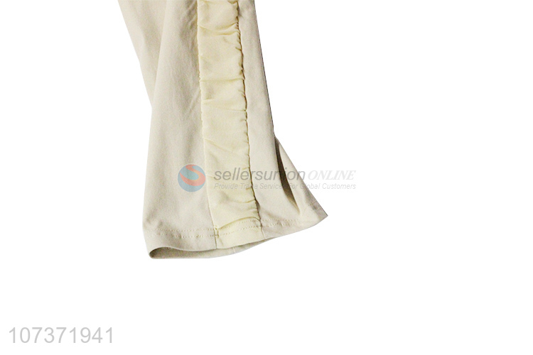 Fashion Design Gauze Slacks Breathable Casual Pants