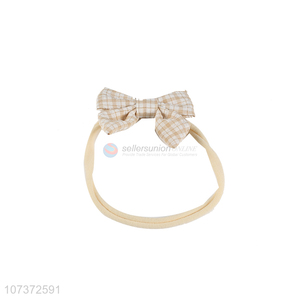 Custom Plaid Bowknot Hair Band Fashion Kids Headband