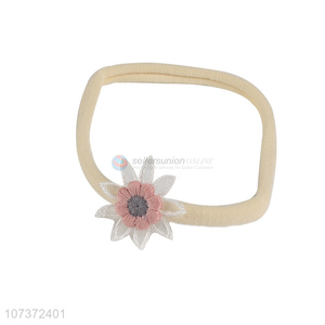 Custom Embroidered Flowers Elastic Headband Fashion Hair Band