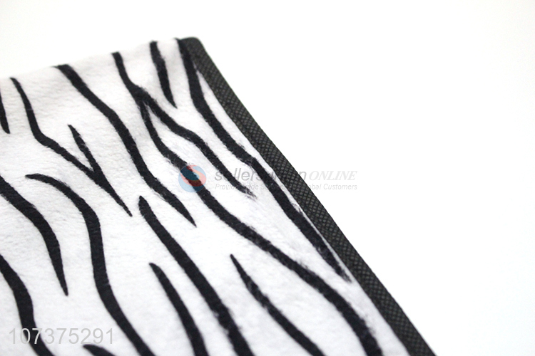 Hot selling zebra-stripe printed foldable non-woven storage box for home decoration