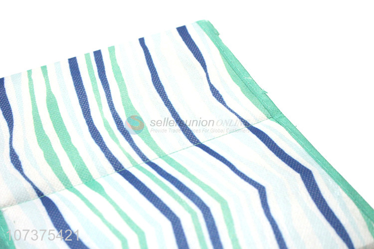 Good quality wavy stripe printed folding nonwoven storage box home organizer