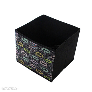 China supplier letters printed folding nonwoven storage box home organizer