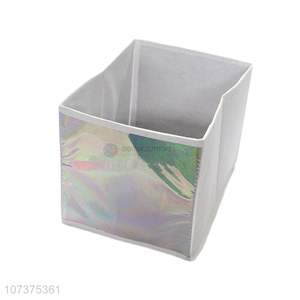 New design fashion laser folding nonwoven storage box home storage bins