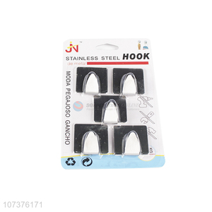 High Quality 5 Pieces Square Sticky Hook Coat Hanger Hooks Set