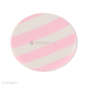 China manufacturer round women cosmetic powder puff makeup sponge